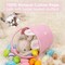 Easter Basket for Kids & Babies - Soft & Safe Handwoven Cotton Rope Bunny Basket, Easter Egg Hunt & Festive Decor, White Pink, Small
